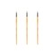 Mimik Hog Professional Synthetic Hog Bristle Paint Brush- Versatile Alternative to Natural Hog Hair Paint Brushes for Oil Painting, Acrylics, Inks, Gouache, Watercolors- Flat - 2 Pack